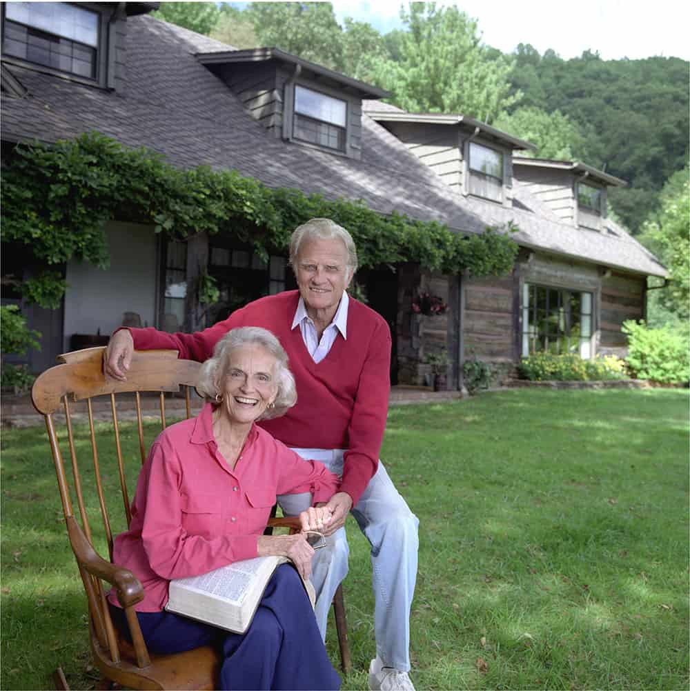 Ruth and Billy at their Montreat, N.C., home. (Baptist Press photo)