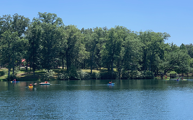 Campers out on the Lake June 22, 2022 at Lake Sallateeska Baptist Camp.