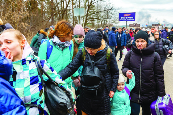 14 million people have fled their homes in war-torn Ukraine, and 6.5 million of them have left for neighboring countries.