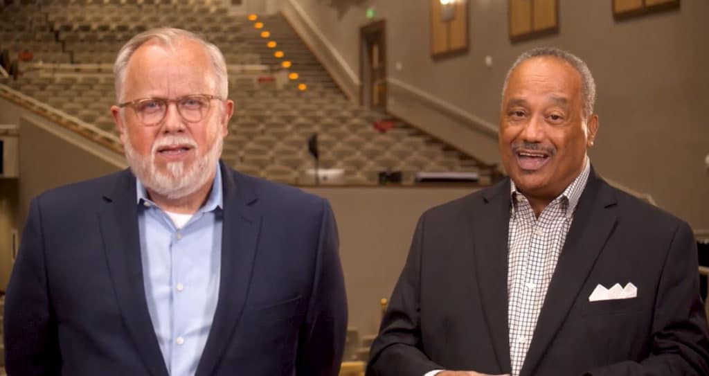 Pastors Ed Litton (left) and Fred Luter will hold a Feb. 9 webcast announcing 40 days of prayer for racial reconciliation in the Southern Baptist Convention.