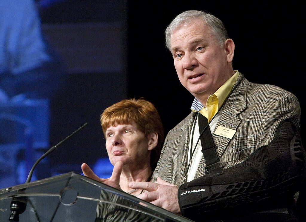 Bob and Phyllis Foy talk about Church Renewal Journey at a recent meeting of the Baptist State Convention of North Carolina.