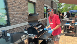 Award winning Pit Master Mike from Iowa prepared the meat. “It was one of the most rewarding experiences I have had,” he said. “I want to do this every year from now on.” 