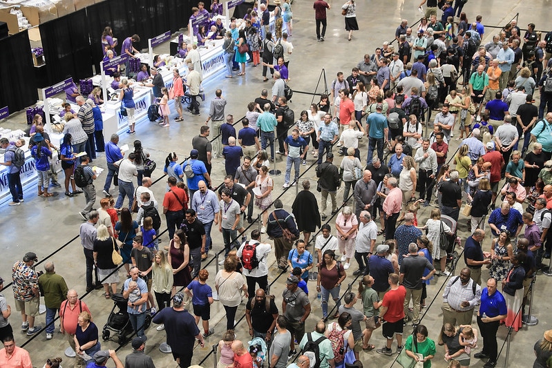 More than 4,000 messengers and guests registered for the SBC annual meeting within three hours of opening on Sunday afternoon, June 11, prior to the June 13-14 meetings at the Ernest N. Morial Convention Center in the Crescent City. BP photo