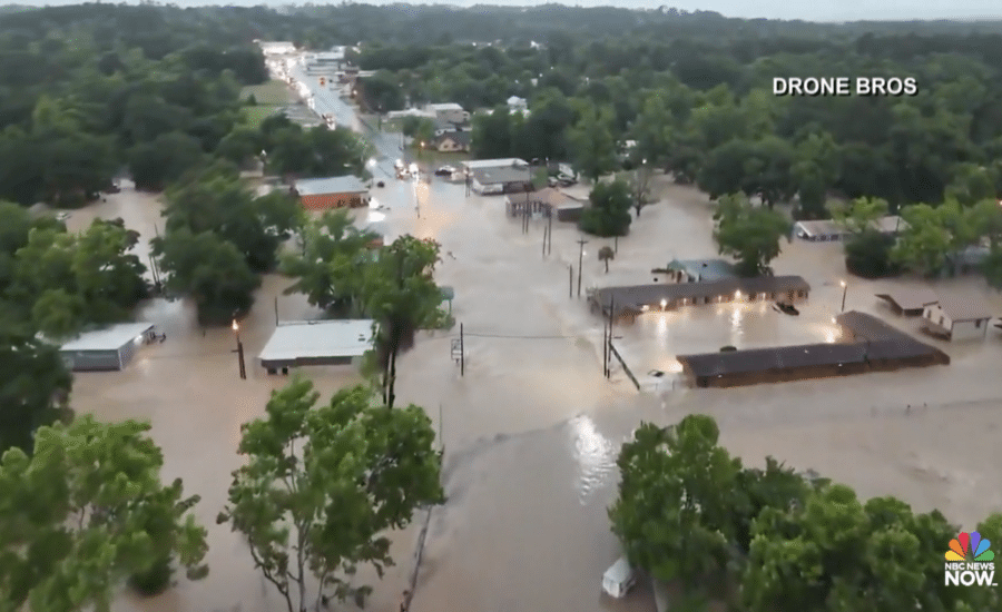 NBC News screenshot Houston area flooding