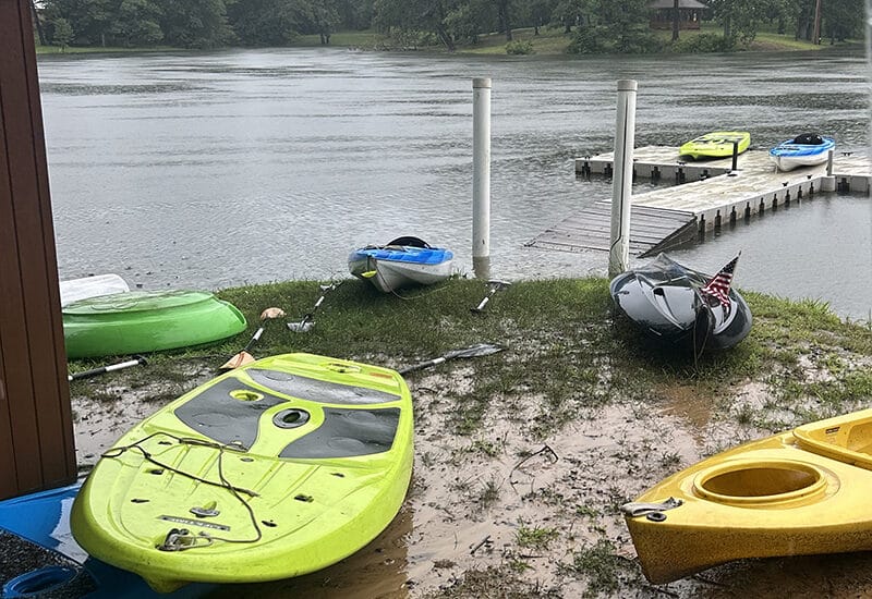 Rain soaked Lake Sallateeska