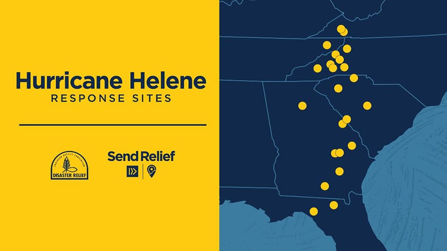 Hurricane Helene response sites